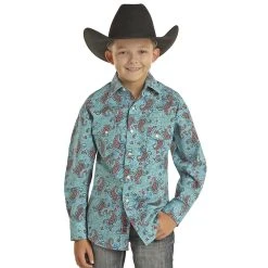 Youth Rock N Roll Boys Paisley Print Shirt