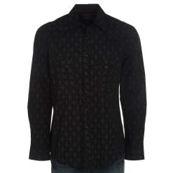 Rock N Roll Cowboy N Black Medallion Print Shirt