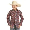 Dale Brisby Boys Aztec Print Shirt -BuckarooBoutique 136729 default l