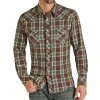 Men's Rock N Roll Cowboy Vintage 46 Brushed Twill Plaid Shirt -BuckarooBoutique 146376 default l