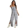 Women's Rock And Roll Denim Blue Print Jumpsuit -BuckarooBoutique 146760 default l