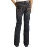 Girls Rock & Roll Denim Dark Wash Stretch Bootcut Jean -BuckarooBoutique 147258 default l