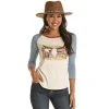 Rock & Roll Denim Women'sBaseball Graphic Tee -BuckarooBoutique 147601 default l
