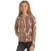 Girl's Rock And Roll Denim Aztec Hoodie -BuckarooBoutique 148388 default l