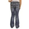 Rock & Roll Denim Girl's Extra Stretch Dark Wash Trousers -BuckarooBoutique 151169 default l