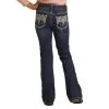 Rock & Roll Denim Girl's Extra Stretch Dark Wash Bootcut Jeans -BuckarooBoutique 152442 default l