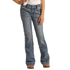 Rock & Roll Denim Girl's Denim Medium Wash Trouser