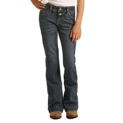 Girl's Rock & Roll Denim Dark Wash Trouser