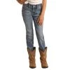 Rock & Roll Denim Girl's Medium Wash Skinny Jean -BuckarooBoutique 152538 default l