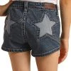 Girls Rock & Roll Denim Star Shorts -BuckarooBoutique 152899 default l