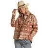 Rock & Roll Denim Women's N Denim Western Print Shacket -BuckarooBoutique 155403 default l