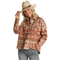 Rock & Roll Denim Women's N Denim Western Print Shacket