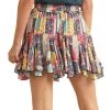 Rock & Roll Denim Women's Panhandle Multi-Print Blocked Skirt -BuckarooBoutique 155500 default l