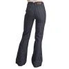 Rock & Roll Denim Women's High Rise Jacquard Stripe Trouser