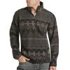 Rock N Roll Cowboy Men's 1/4 Zip Aztec Printed Berber Pullover -BuckarooBoutique 155837 default l