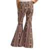 Rock & Roll DenimGirls Tan Aztec Bell Bottom -BuckarooBoutique 156055 default l