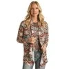 Rock & Roll Denim Women's Aztec Printed Cardigan