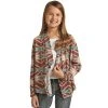 Rock & Roll Denim Girls Printed Cardigan -BuckarooBoutique 156140 default l