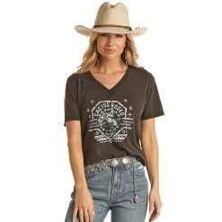 Rock & Roll Denim Women's Cactus Rodeo Graphic Tee
