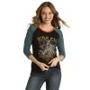 Rock & Roll Denim Women's Graphic Baseball Tee -BuckarooBoutique 156261 default l