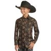 Rock & Roll Denim Boys Long Sleeve Dale Snap Shirt -BuckarooBoutique 156389 default l
