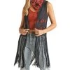 Rock & Roll Denim Women's Crochet Fringe Knit Vest -BuckarooBoutique 157530 default l