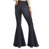 Rock & Roll Denim Button Bell High Rise Flare Jeans -BuckarooBoutique 157676 default l