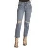 Rock & Roll Denim Women's High Rise Distressed Cropped Straight -BuckarooBoutique 157944 default l