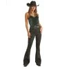 Rock & Roll Denim Black Patched High Rise Flares 1 Rock & Roll Denim Black Patched High Rise Flares -BuckarooBoutique 158009 default l