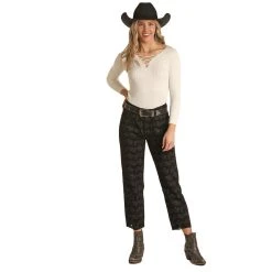 Rock & Roll Denim Women's Desert Print Cropped Jeans