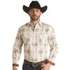 Rock N Roll Cowboy Men's Aztec Long Sleeve Snap Shirt -BuckarooBoutique 158724 default l