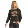 Rock & Roll Denim Long Sleeve Boxy Graphic Tee -BuckarooBoutique 159061 default l