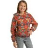 Rock & Roll Denim Girls All Over Print Plush Hoodie -BuckarooBoutique 159163 default l