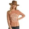 Rock & Roll Denim Ladies Graphic Long Sleeve Tee -BuckarooBoutique 159166 default l