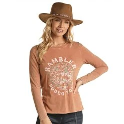 Rock & Roll Denim Ladies Graphic Long Sleeve Tee