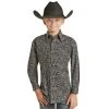 Rock & Roll Denim Boys Long Sleeve Paisley Snap -BuckarooBoutique 159220 default l