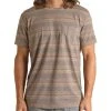 Rock N Roll Cowboy Charcoal Striped T-Shirt -BuckarooBoutique 159322 default l