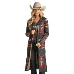 Rock & Roll Denim Navy Aztec Duster