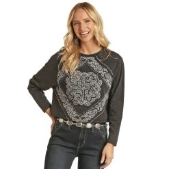 Rock & Roll Denim Bandana Pullover