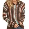 Rock & Roll Denim Boho Stripe Hoodie -BuckarooBoutique 159353 default l
