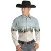 Rock N Roll Cowboy Men's Panhandle Wild Horse Snap Shirt -BuckarooBoutique 159498 default l