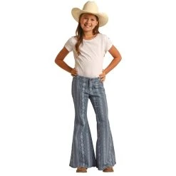 Rock & Roll Denim Arizona Blue Aztec Bell Bottoms