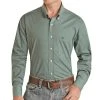 Rock N Roll Cowboy Teal Geometric Print Button Down -BuckarooBoutique 159545 default l