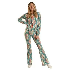 Rock & Roll Denim Multi Color Aztec Lounge Pant