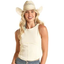 Rock & Roll Denim N Womens Rib Structured Tank