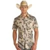 Rock & Roll Denim Men's Tropical Snap Shirt -BuckarooBoutique 162621 default l