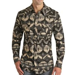 Rock N Roll Cowboy Men's Aztec Snap Shirt