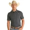 Rock N Roll Cowboy N Cowboy Mens Solid Polo -BuckarooBoutique 162626 default l