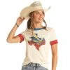 Rock & Roll Denim N Cowgirls Womens Texas Ringer Tee -BuckarooBoutique 162748 default l