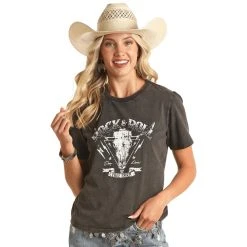 Rock & Roll Denim N Cowgirls Womens Graphic Tee
